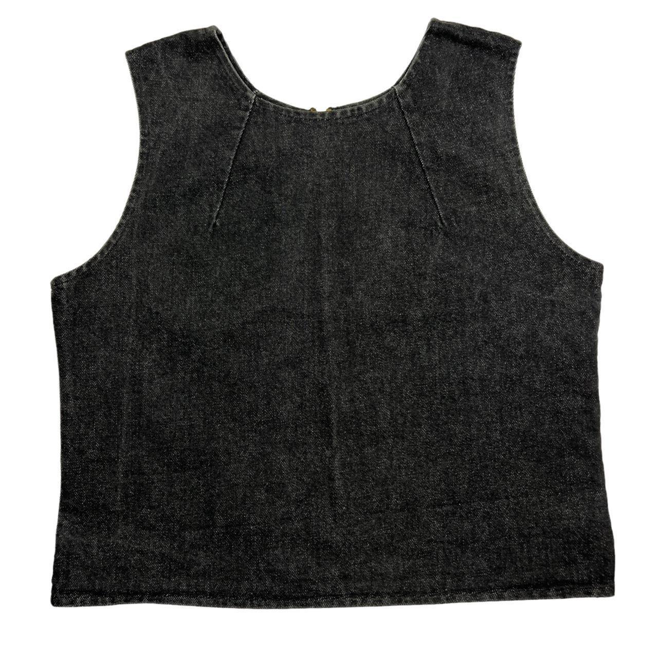 Maison Martin Margiela Black Denim Zip Up Tank Top