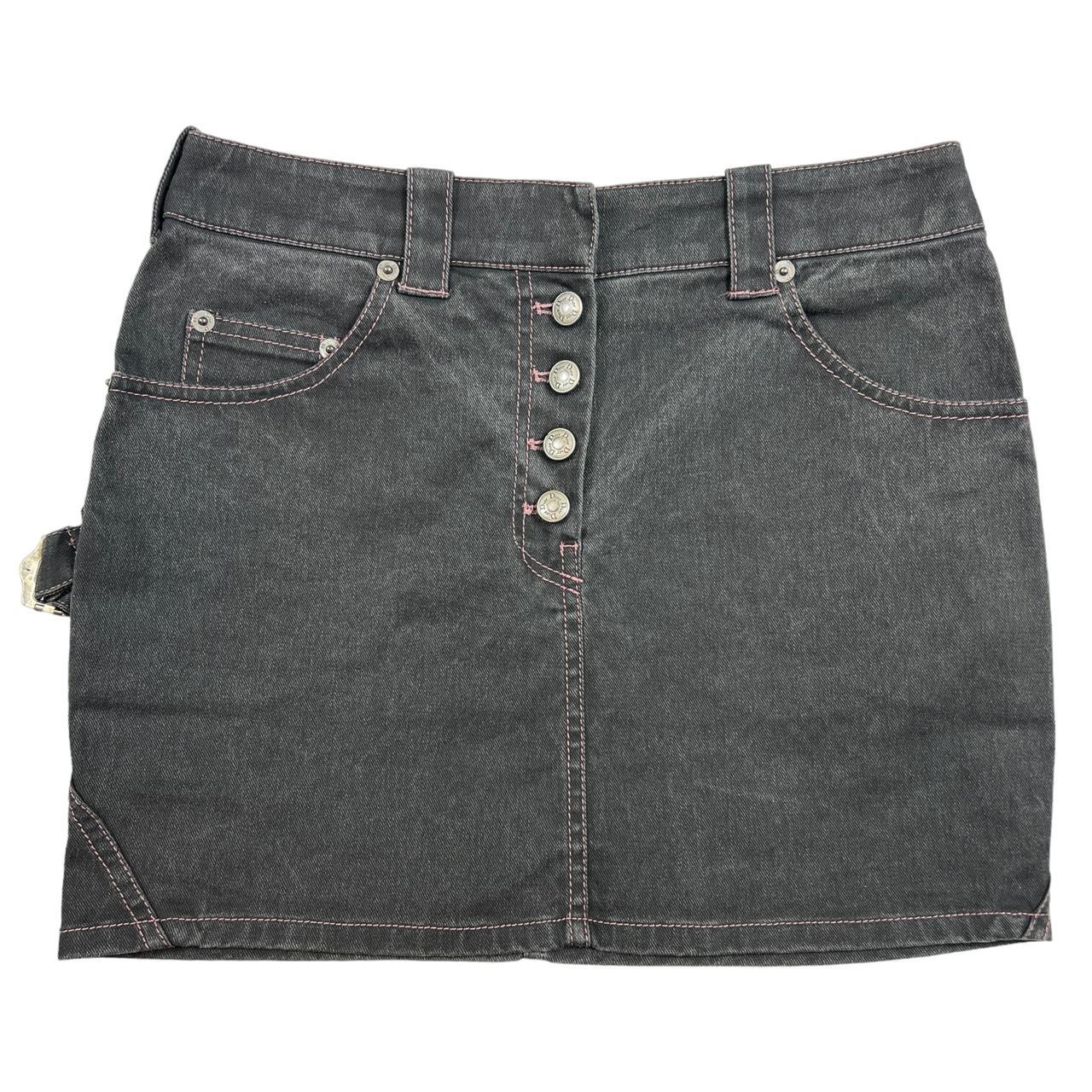 Christian Dior by John Galliano Spring 2003 Gray Denim Mini Skirt - Outfit Repeater