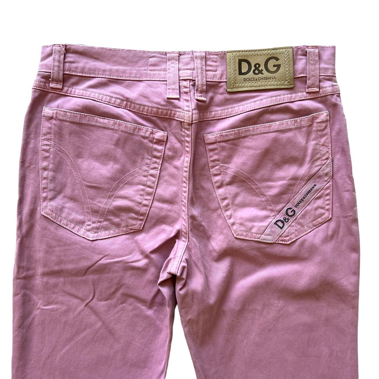 Dolce & Gabbana Low Rise Flare Jeans Bubblegum Pink