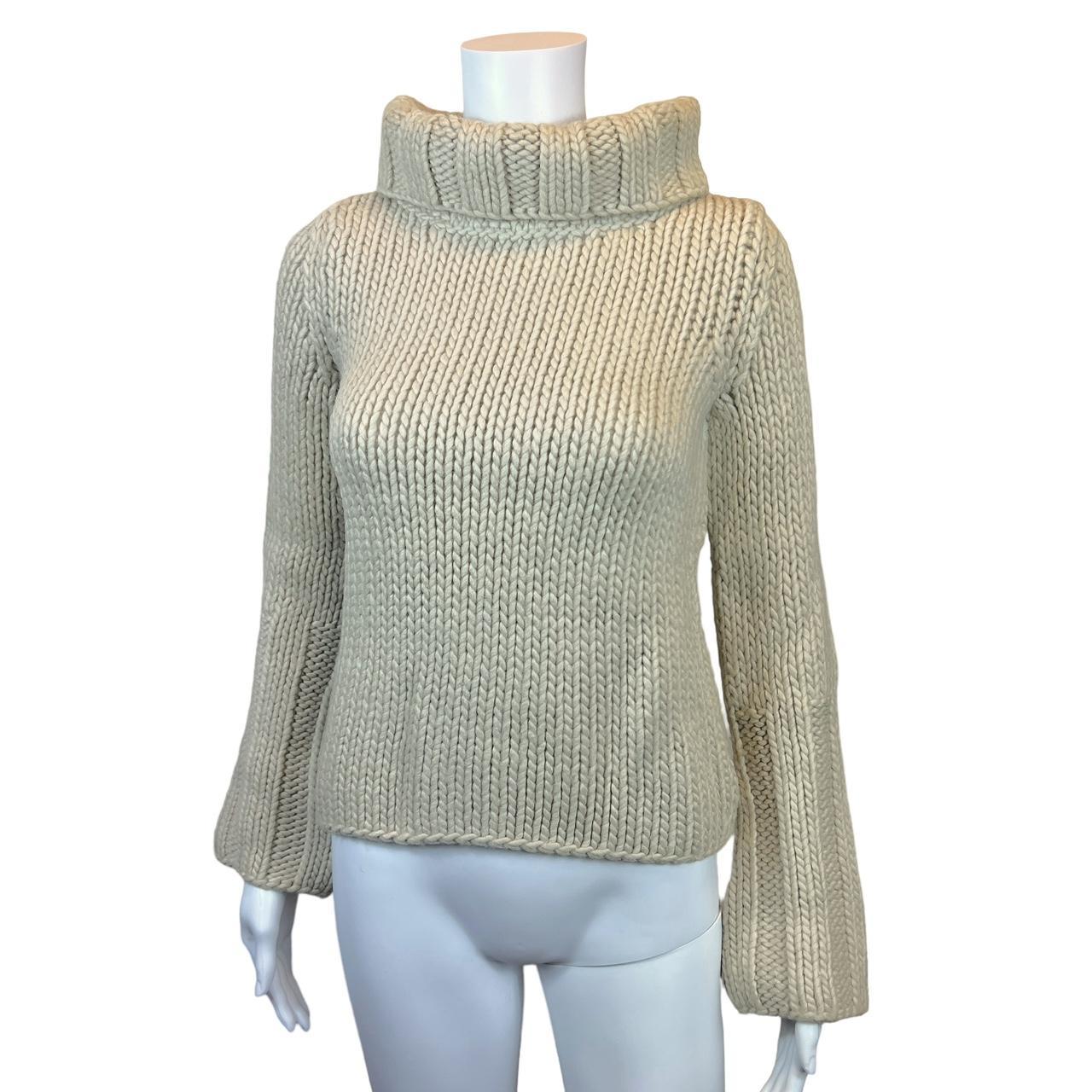Gucci By Tom Ford Beige Chunky Knit Turtleneck Sweater - Outfit Repeater