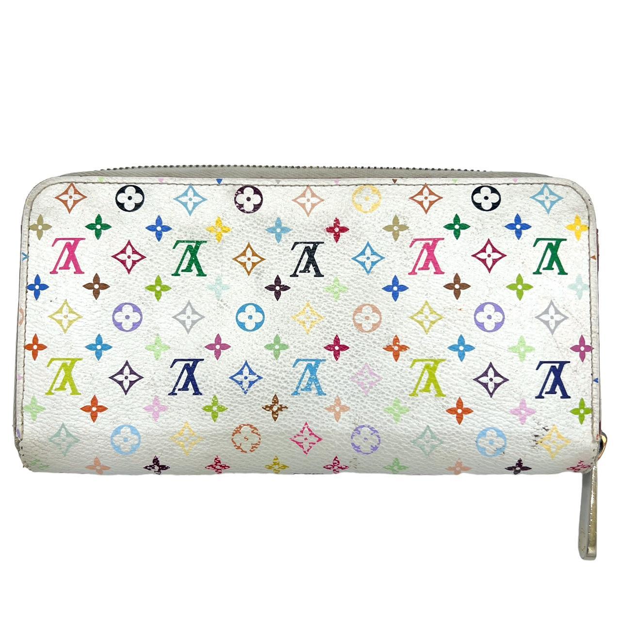 Louis Vuitton Zippy Long Wallet White Multicolor Monogram