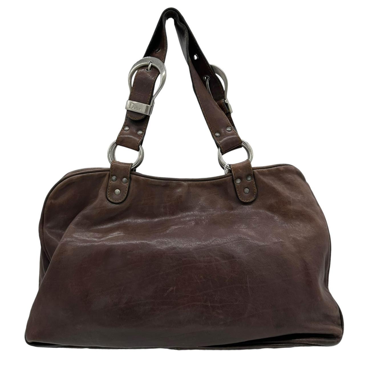 Christian Dior Brown Leather Gaucho Shoulder Bag - Outfit Repeater