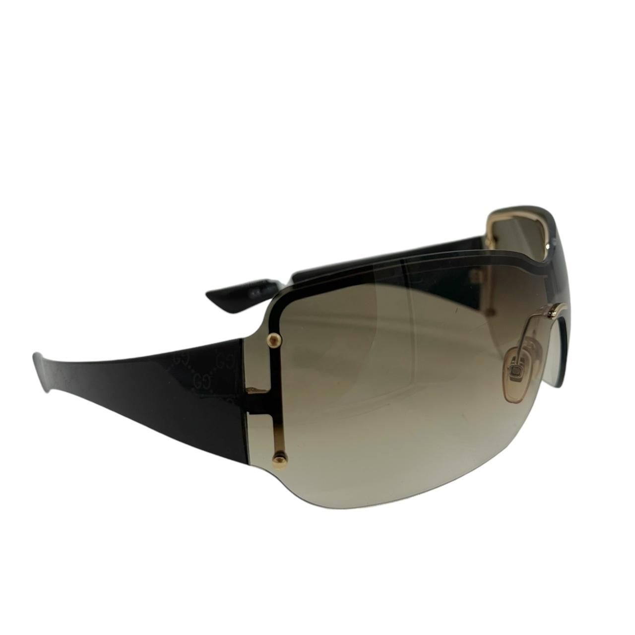 Gucci Brown Shield Monogram Sunglasses