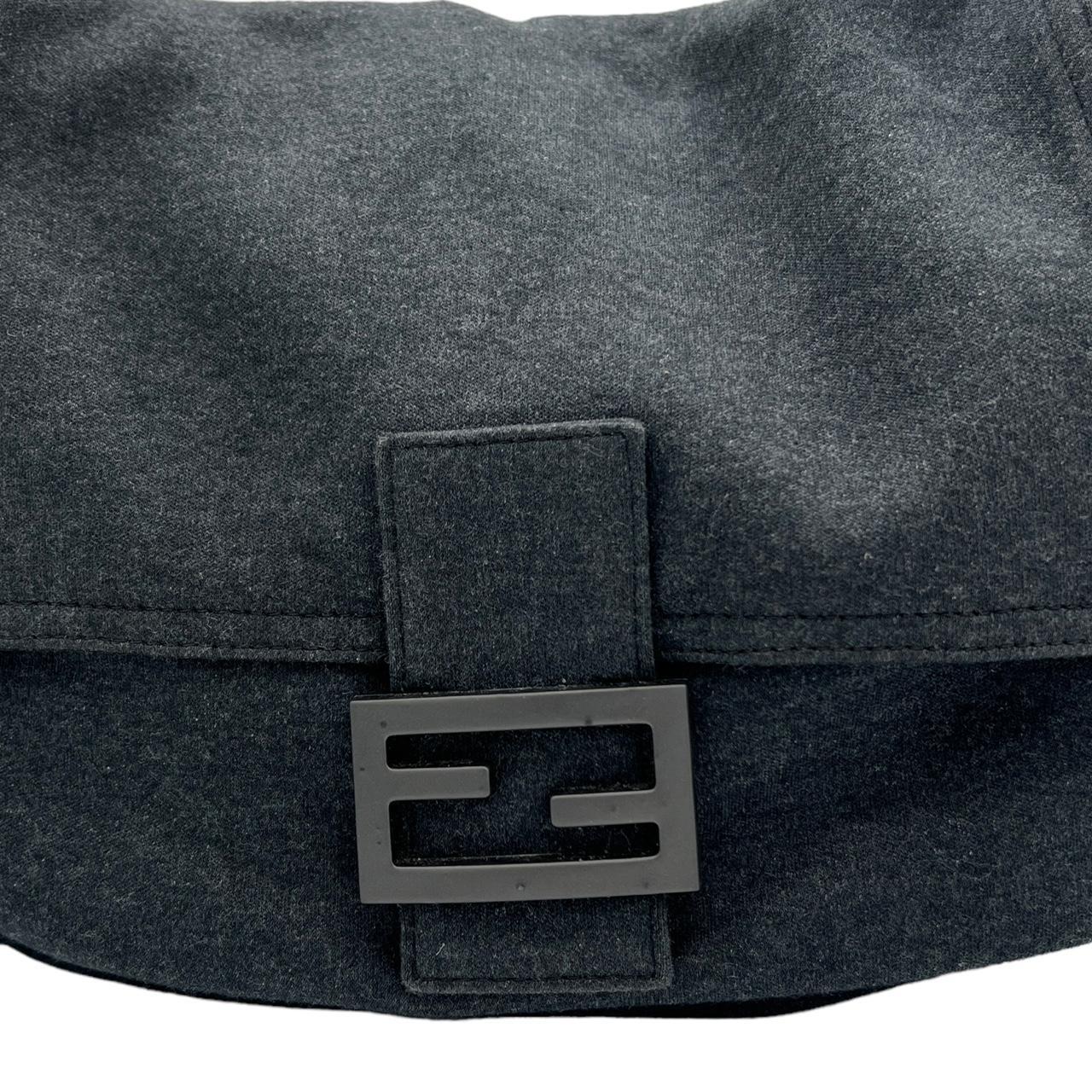 Fendi Gray Jersey Mama Baguette Shoulder Bag