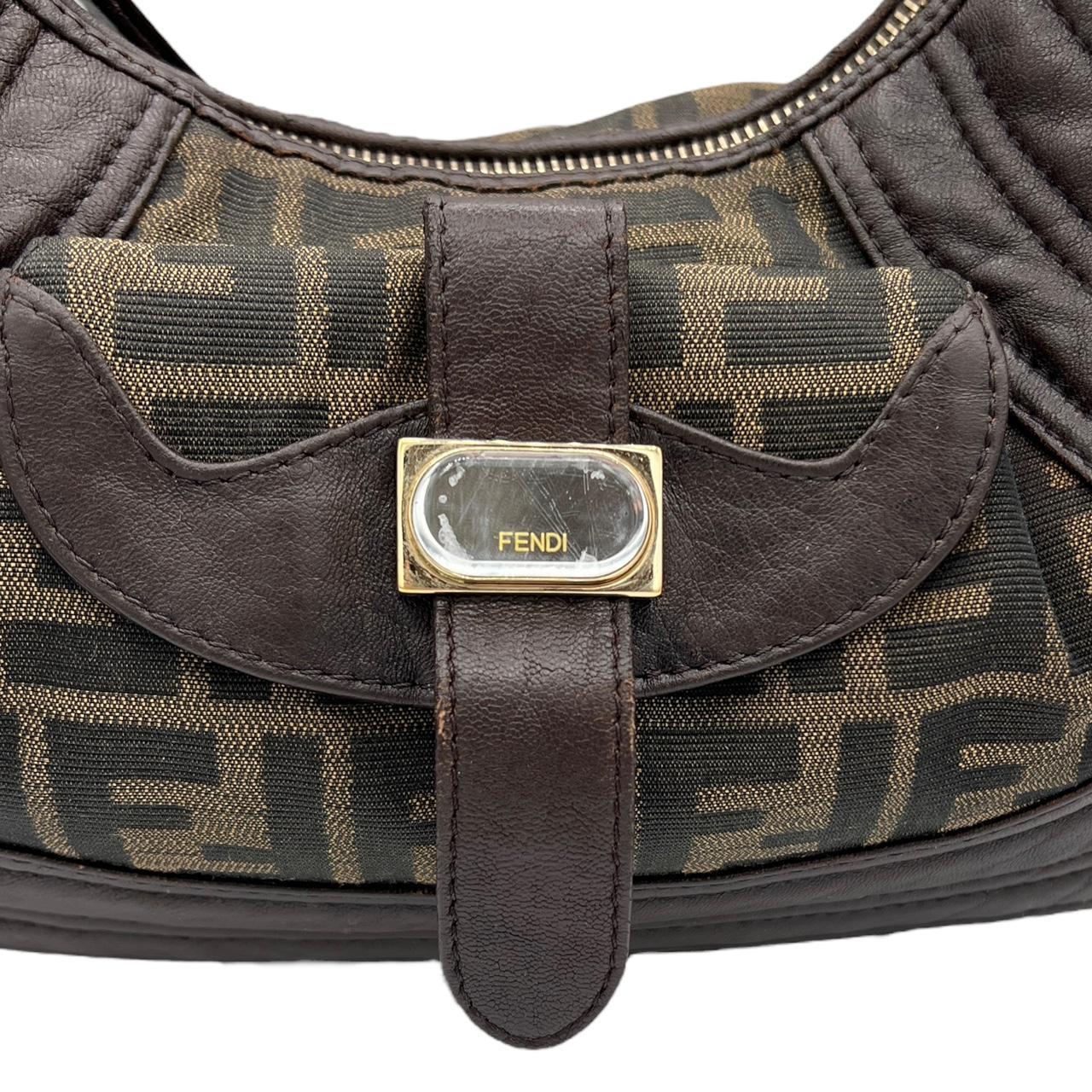 Fendi Spy Shoulder Bag Brown Monogram Zucca