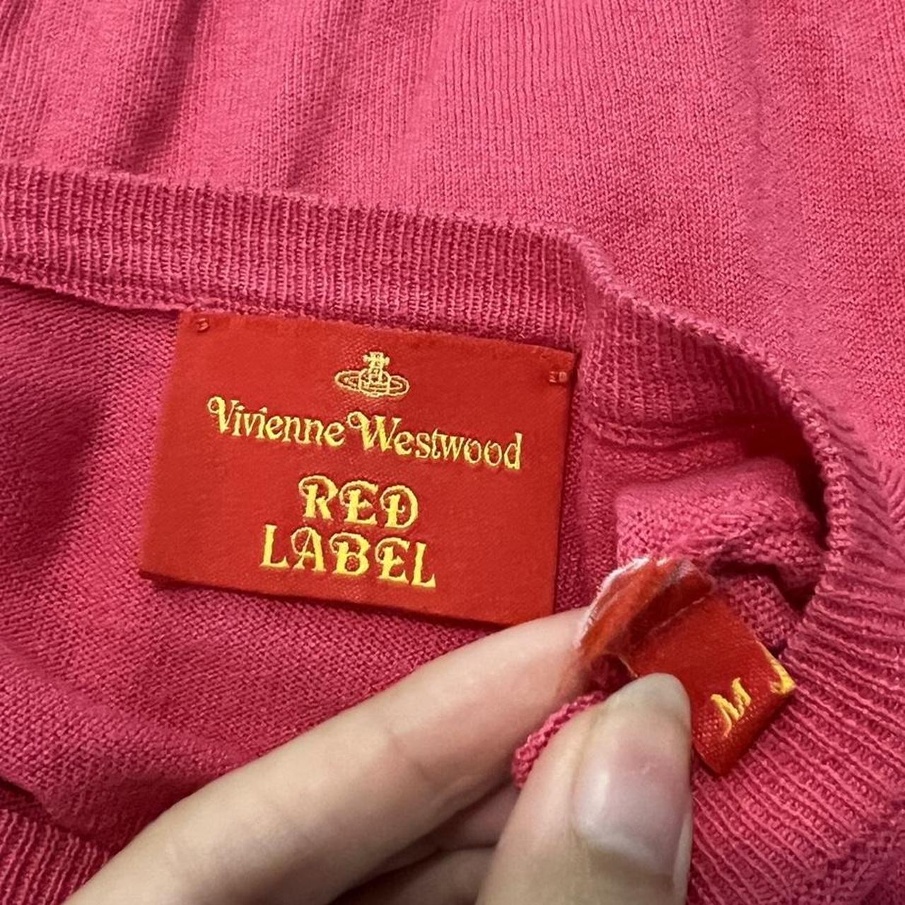 Vivienne Westwood Red Label Hot Pink Cropped V-Neck Sweater - Outfit Repeater