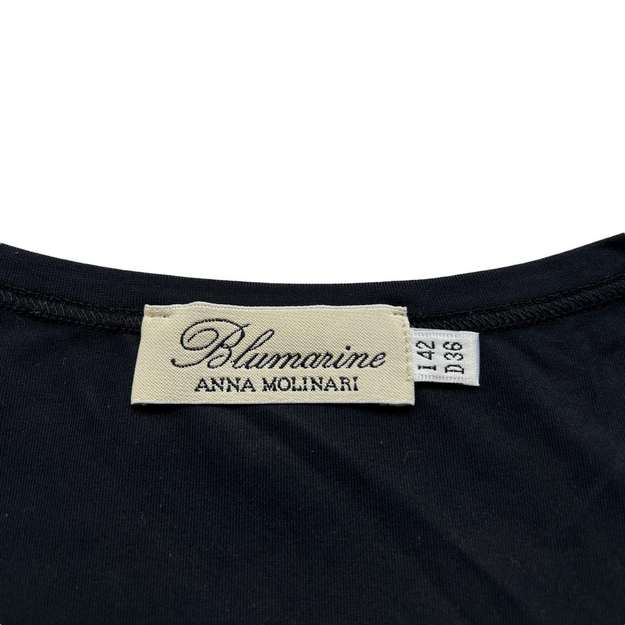 Blumarine By Anna Molinari 'Blumarine PUNK' Pink and Blue Graphic Embroidered Logo Tank Top - Outfit Repeater