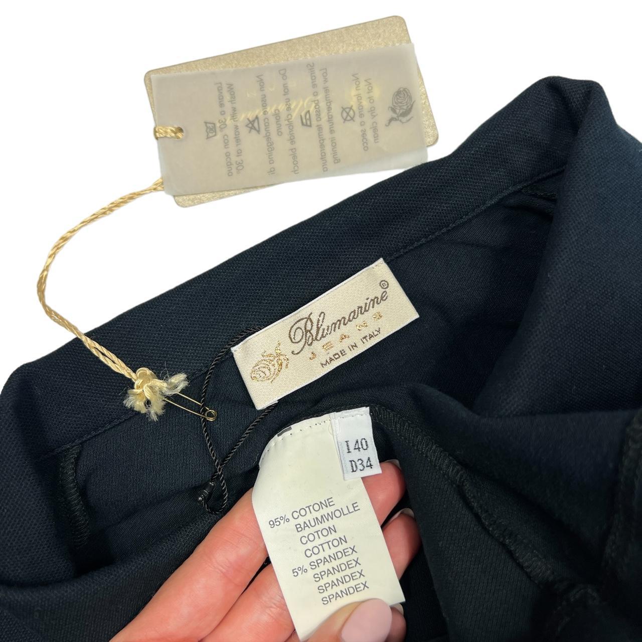 Blumarine Jeans Black Short Sleeve Polo Top with Crystal Spell-Out Logo - Outfit Repeater