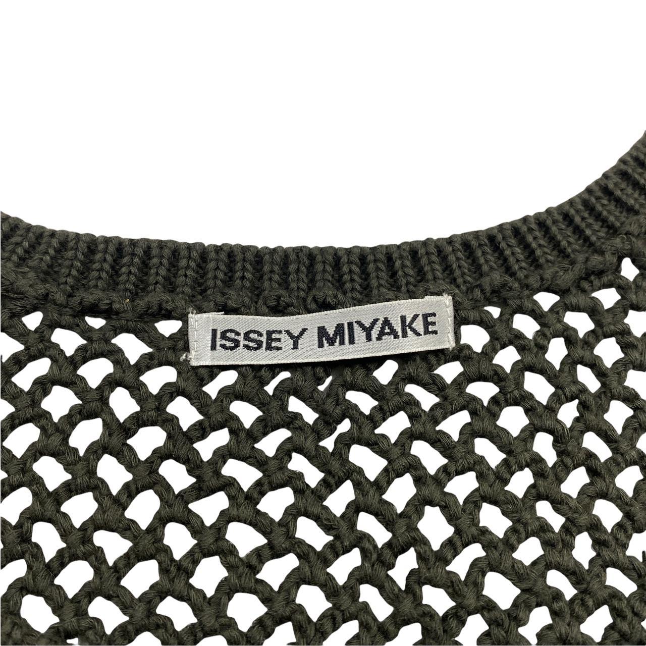 Issey Miyake Mainline Fishnet Style Crochet Boxy-Fit Tank with Fringe Tassels