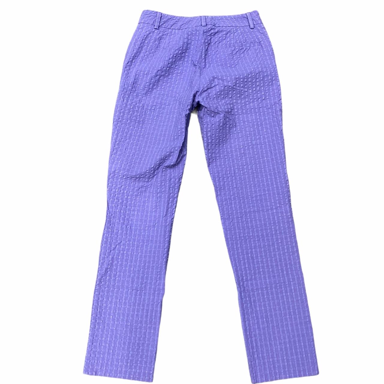Roberto Cavalli Class Purple Textured Straight Leg Pants Trousers - Outfit Repeater