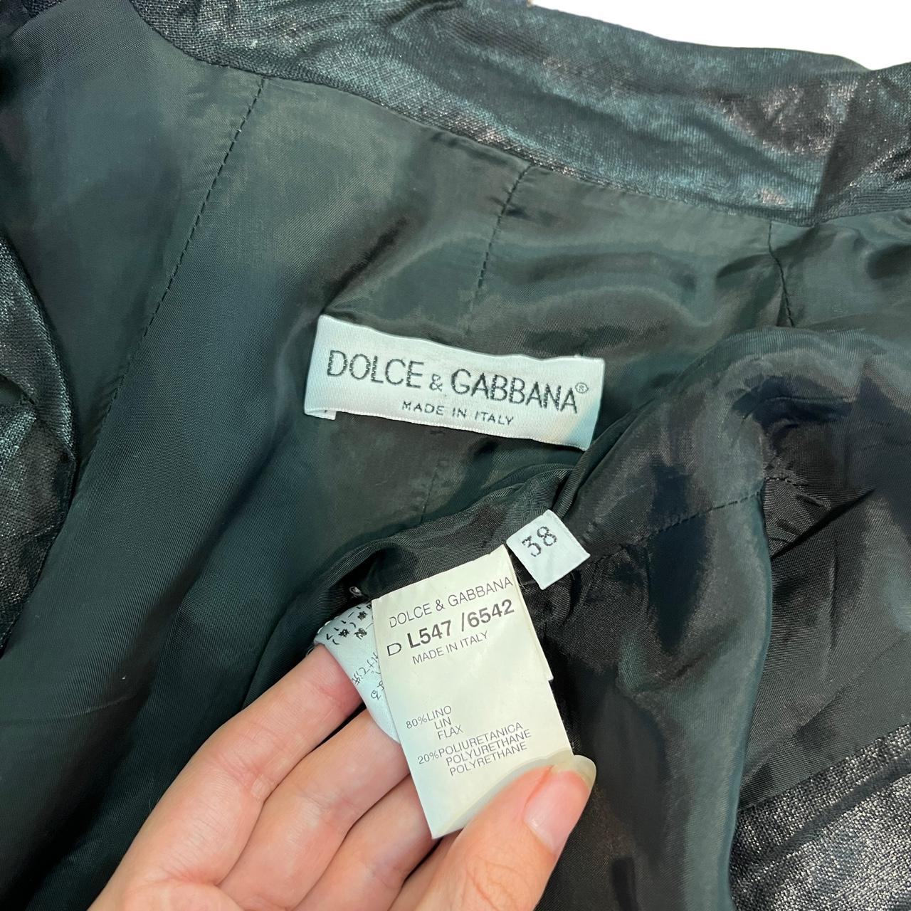 Dolce & Gabbana Black Shine Linen Jacket