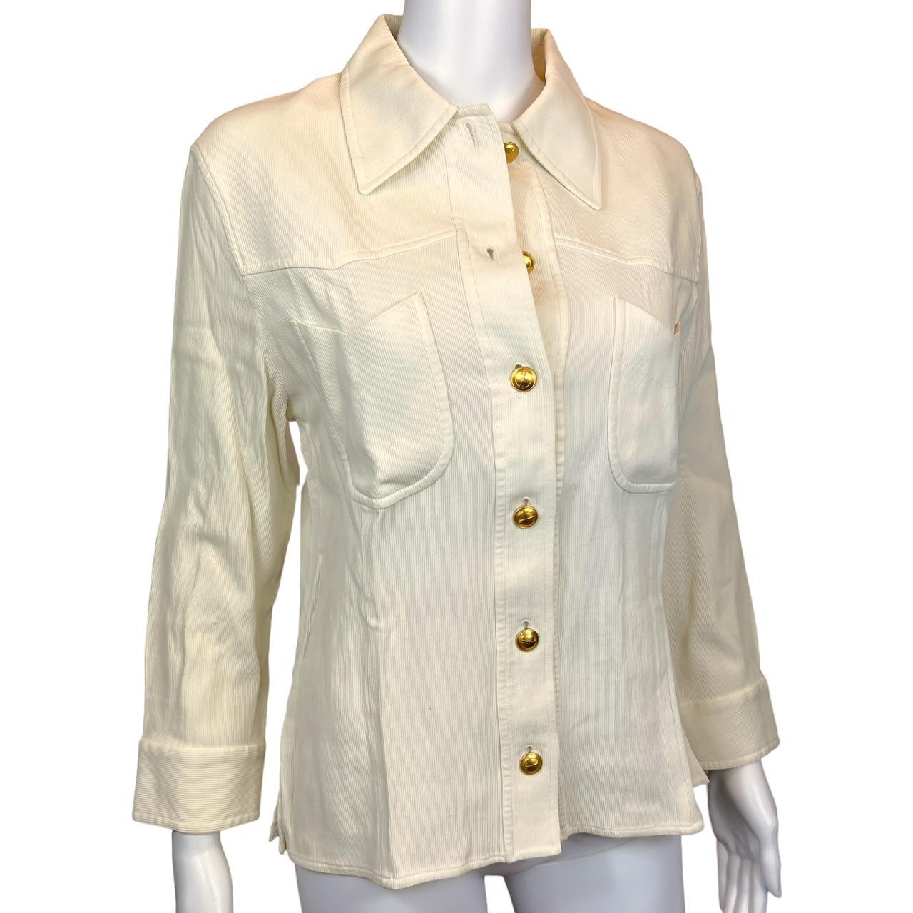Gucci By Tom Ford S/S 1994 Cream Button Up Shirt Jacket - Outfit Repeater
