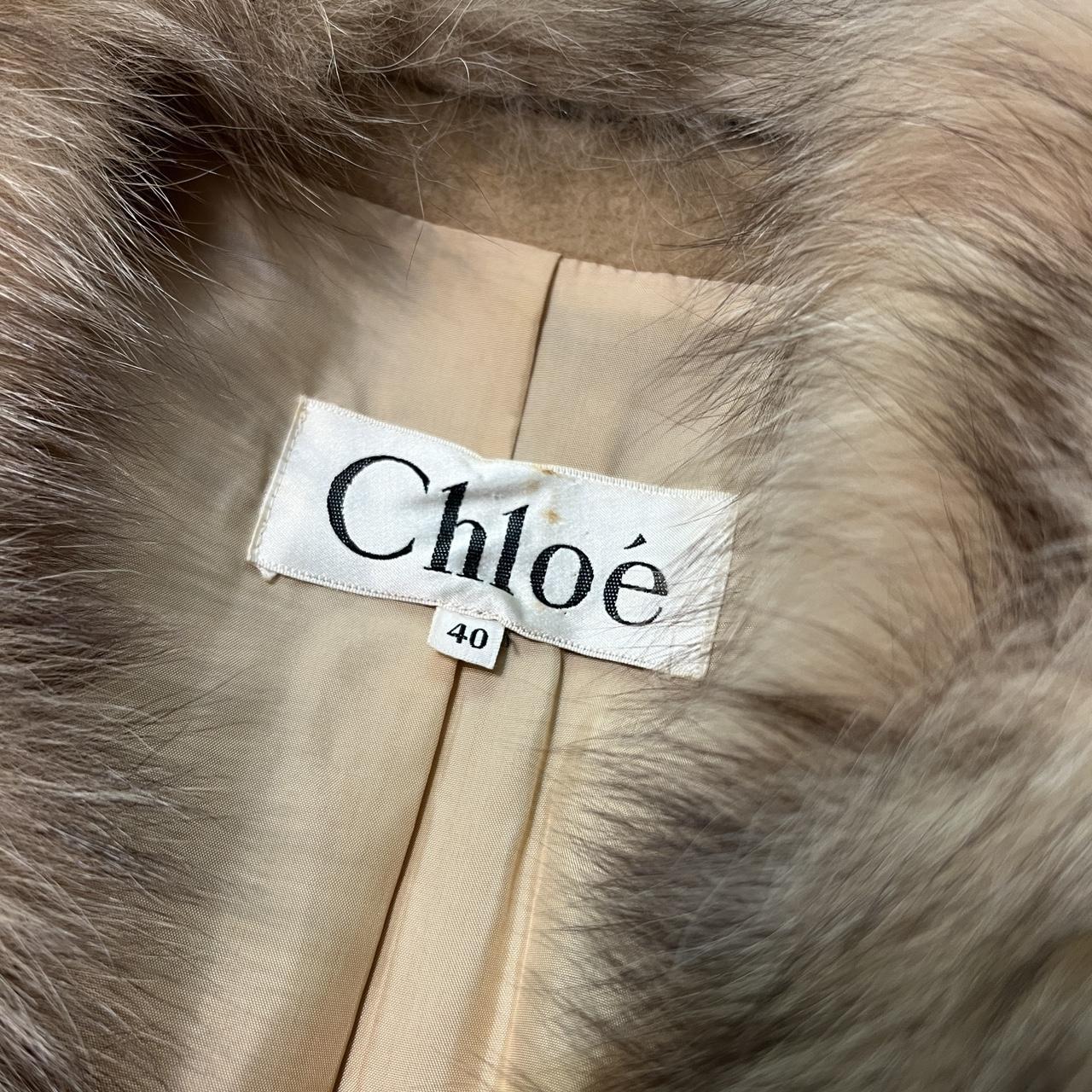 Chloé Fox Fur Trim Penny Lane Style Tan Trench Coat - Outfit Repeater
