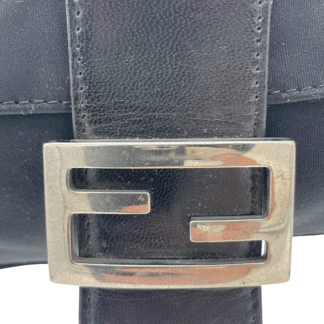 Fendi Black Neoprene Baguette Shoulder Bag