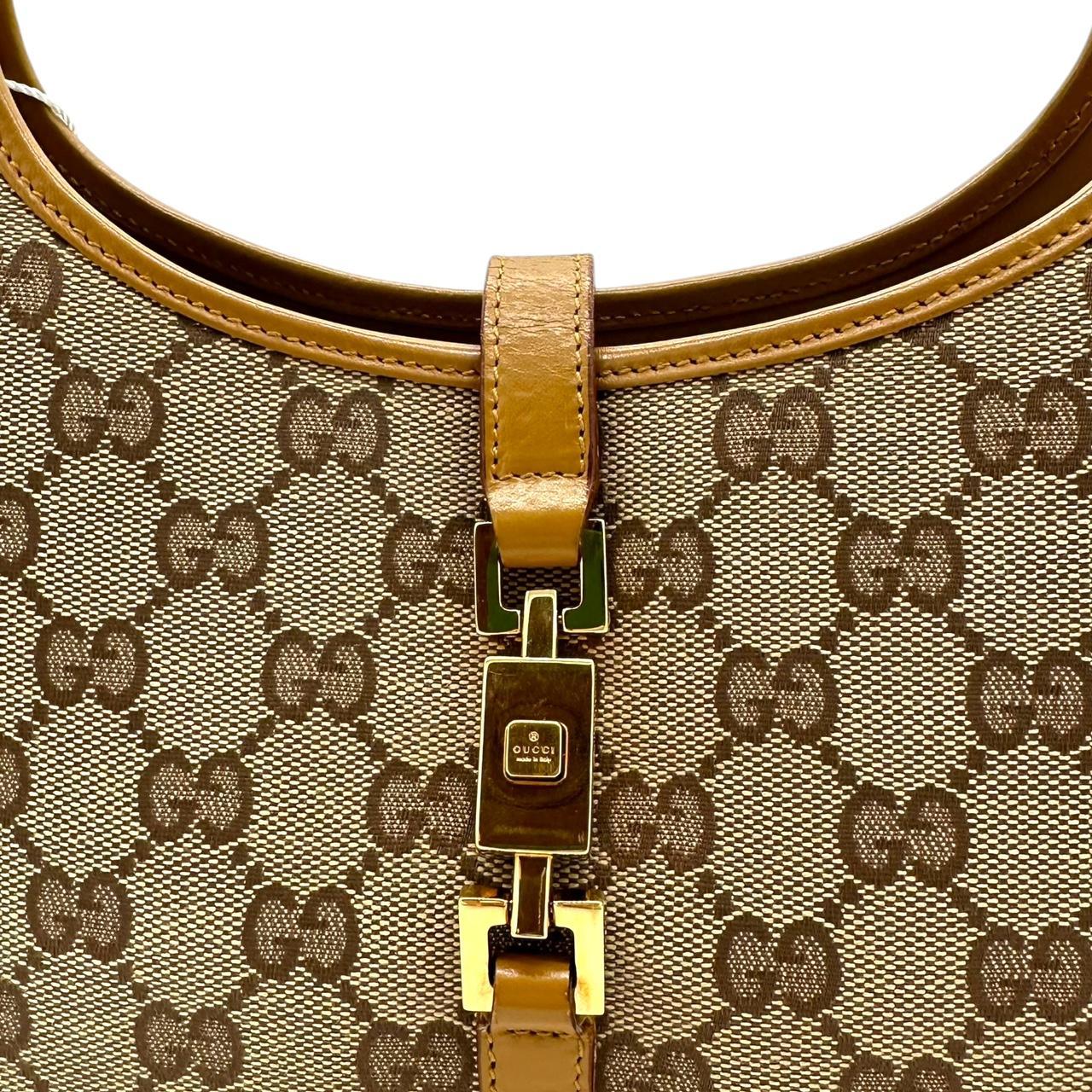 Gucci Mini Jackie Shoulder Bag Tan Monogram Canvas