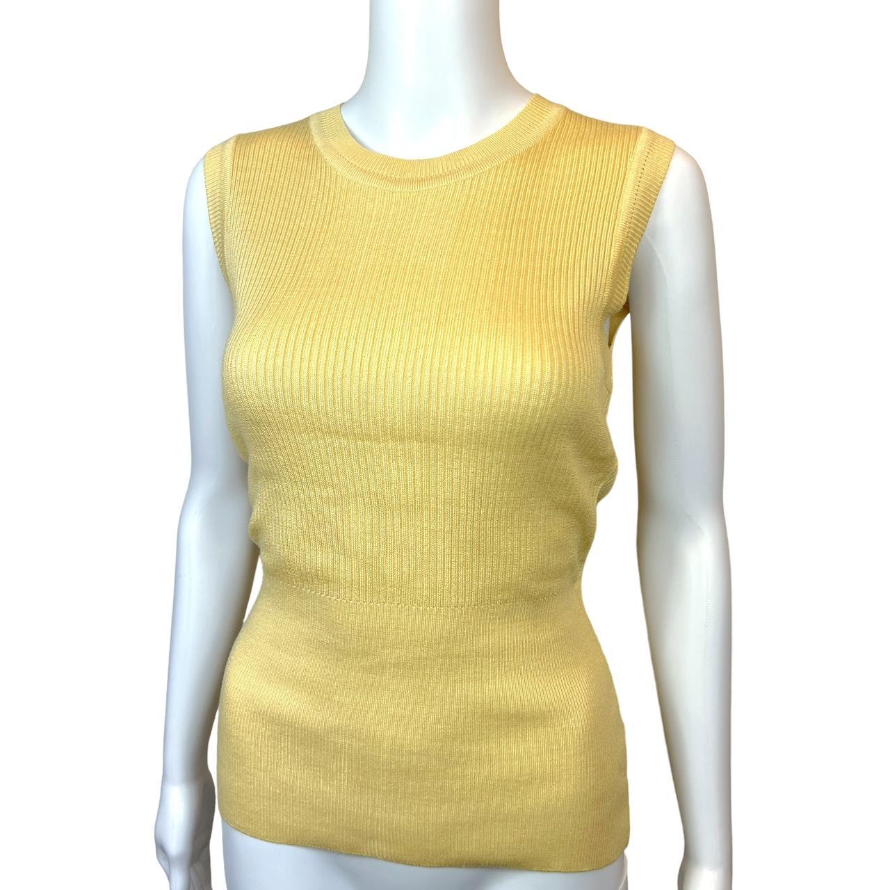 Gucci By Tom Ford Light Yellow Knit Tank Top