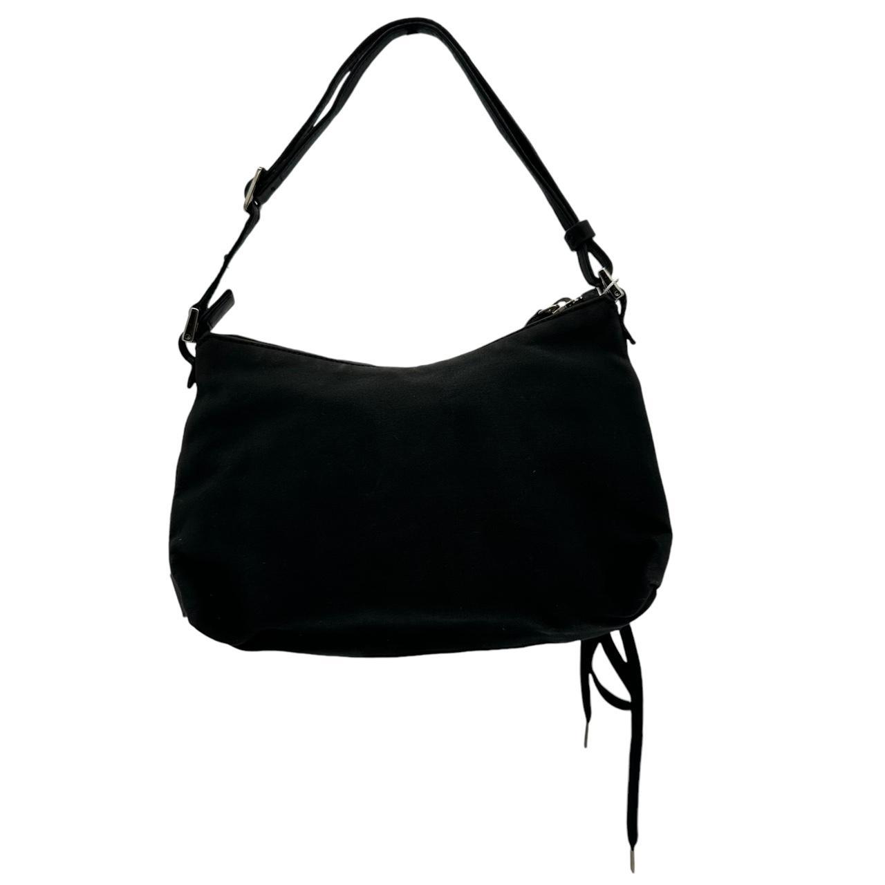 Christian Dior Black Canvas Mini Shoulder Bag