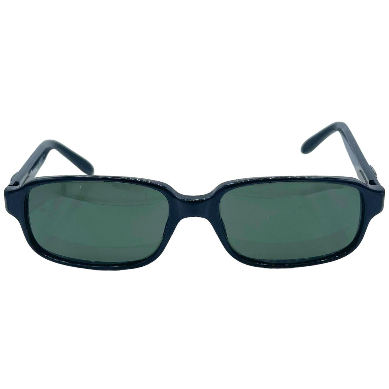Gucci Black Rectangle Sunglasses with Dark Tinted Lenses