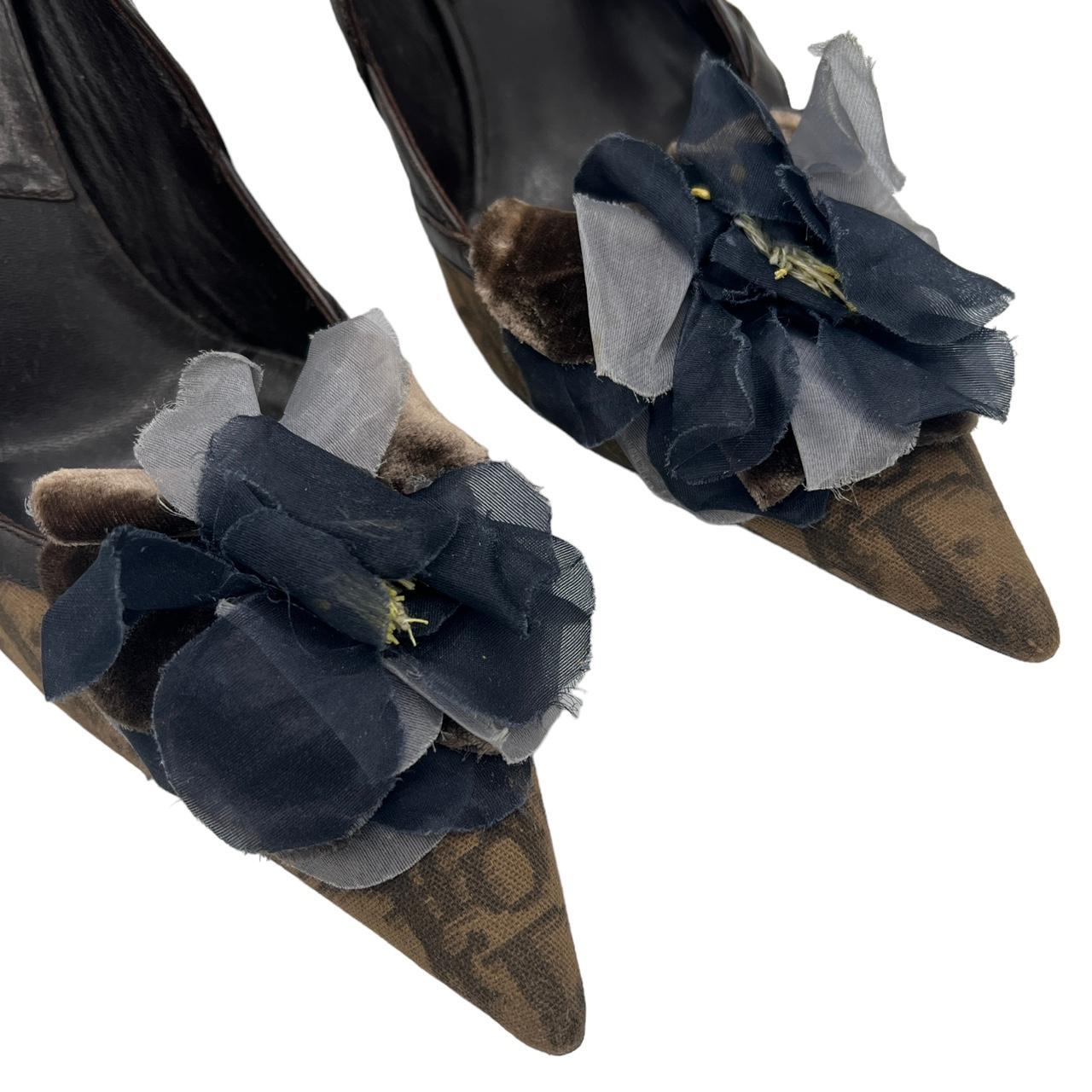 Christian Dior Brown Pointed Toe Trotter Heels Size 37