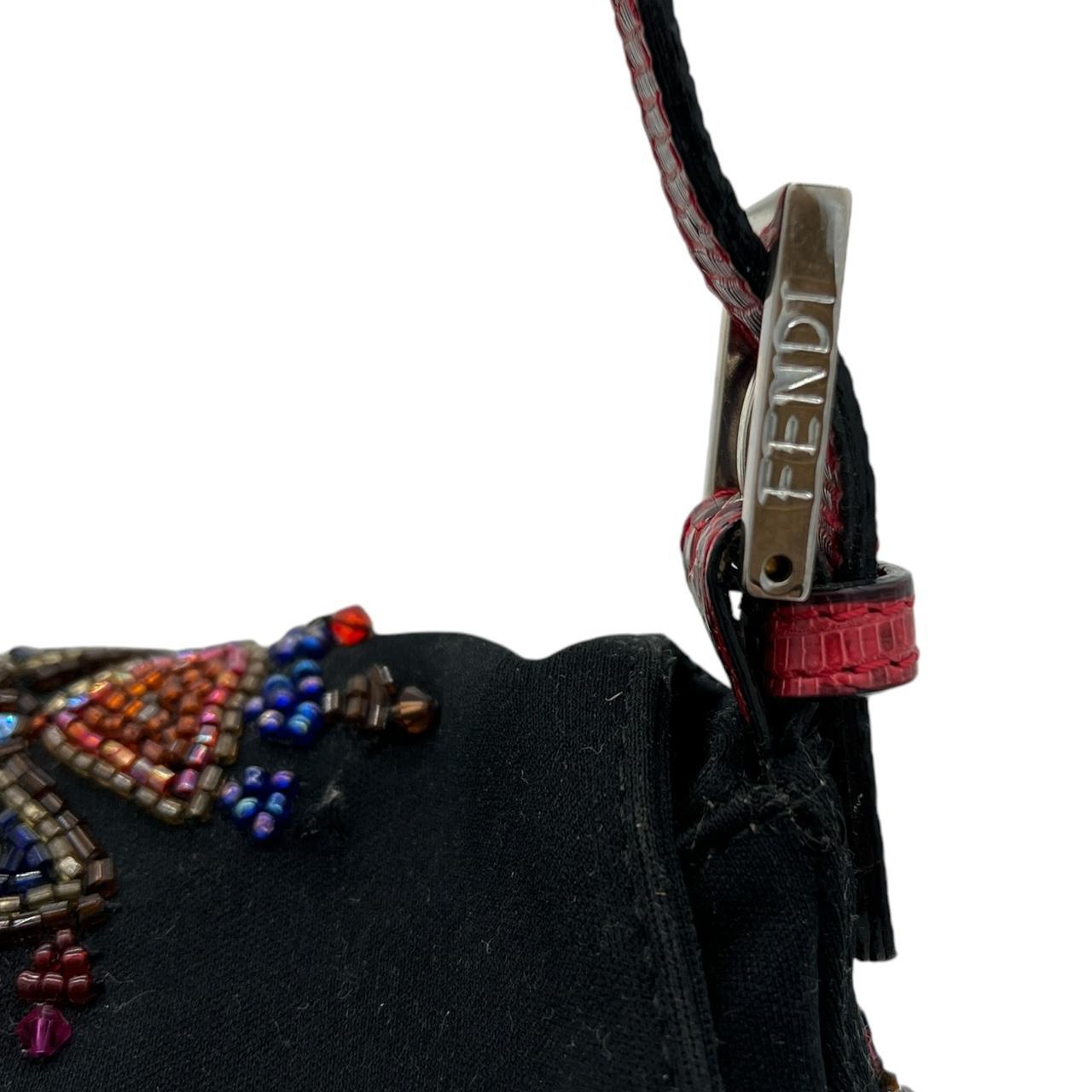 Fendi Beaded Neoprene Mama Baguette Shoulder Bag