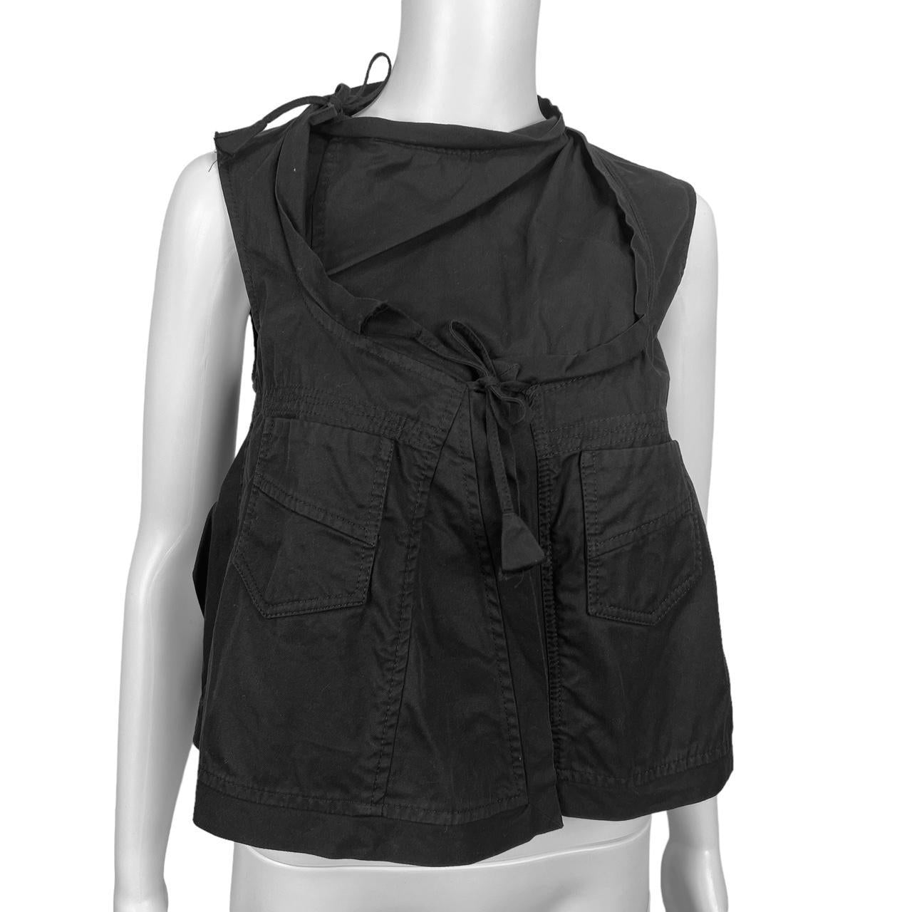 Gucci By Tom Ford S/S 2002 Black Wrap Style Cargo Vest - Outfit Repeater