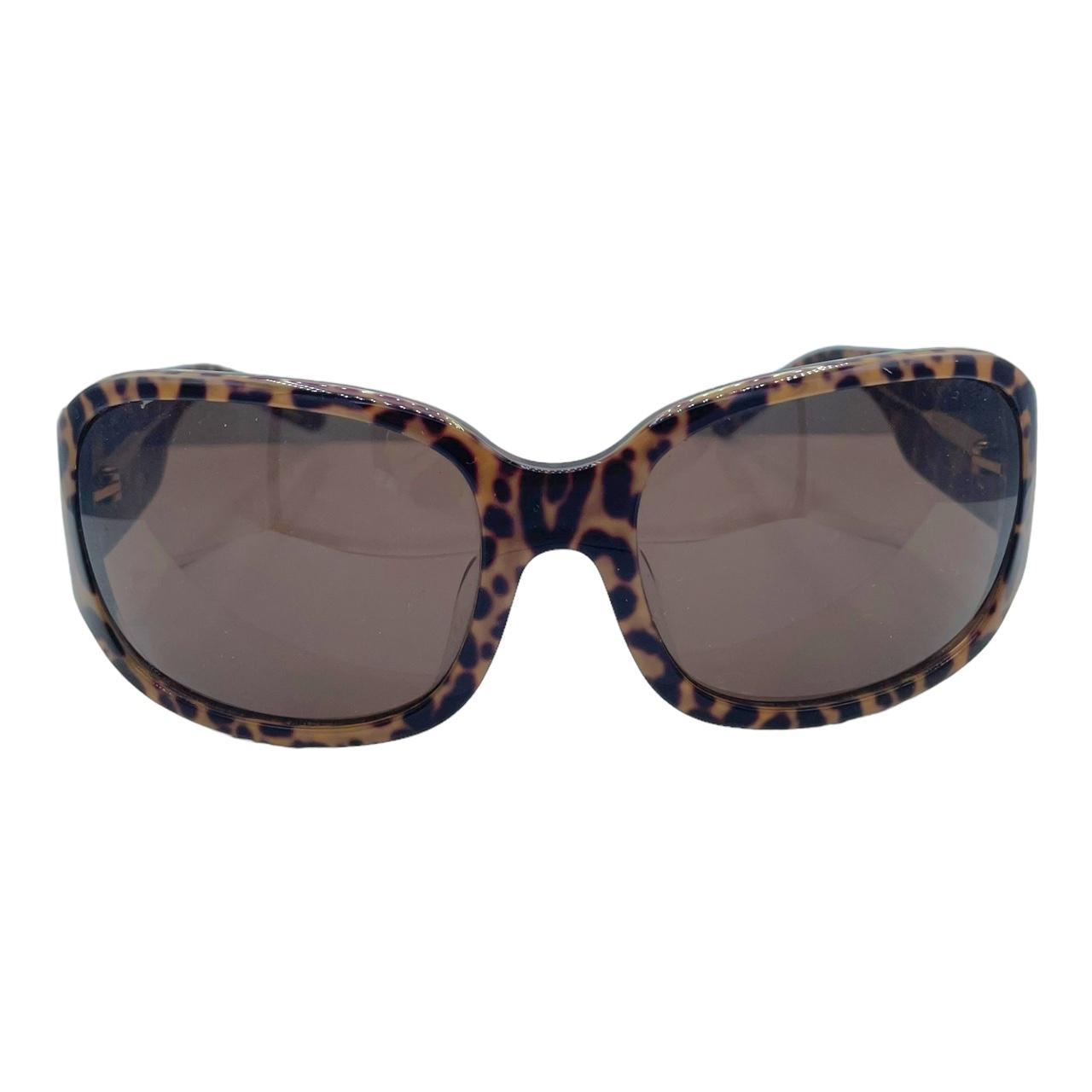 Dolce & Gabbana Leopard Print Oversized Sunglasses