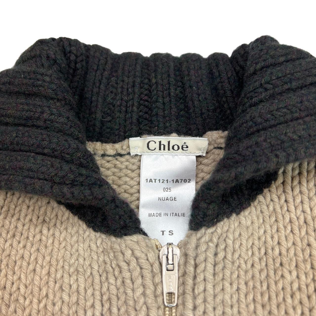 Chloé By Stella McCartney F/W 2001 Betty Patch Zip Up Wool Knit Cardigan Sweater