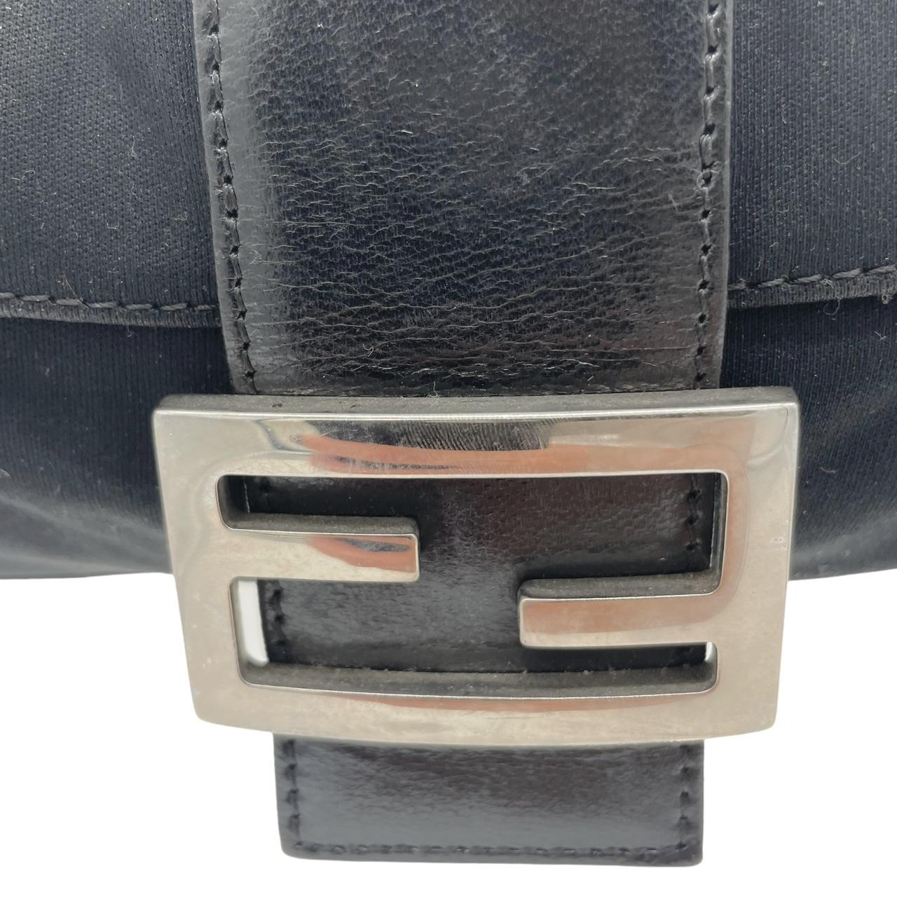 Fendi Black Neoprene Baguette Shoulder Bag