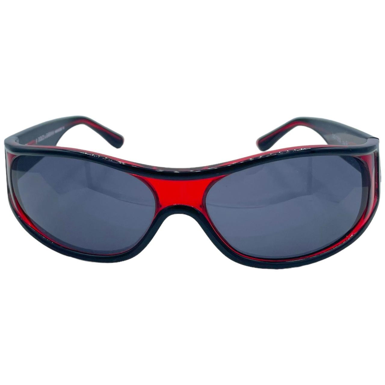 Dolce & Gabbana Red Black Shield Sunglasses