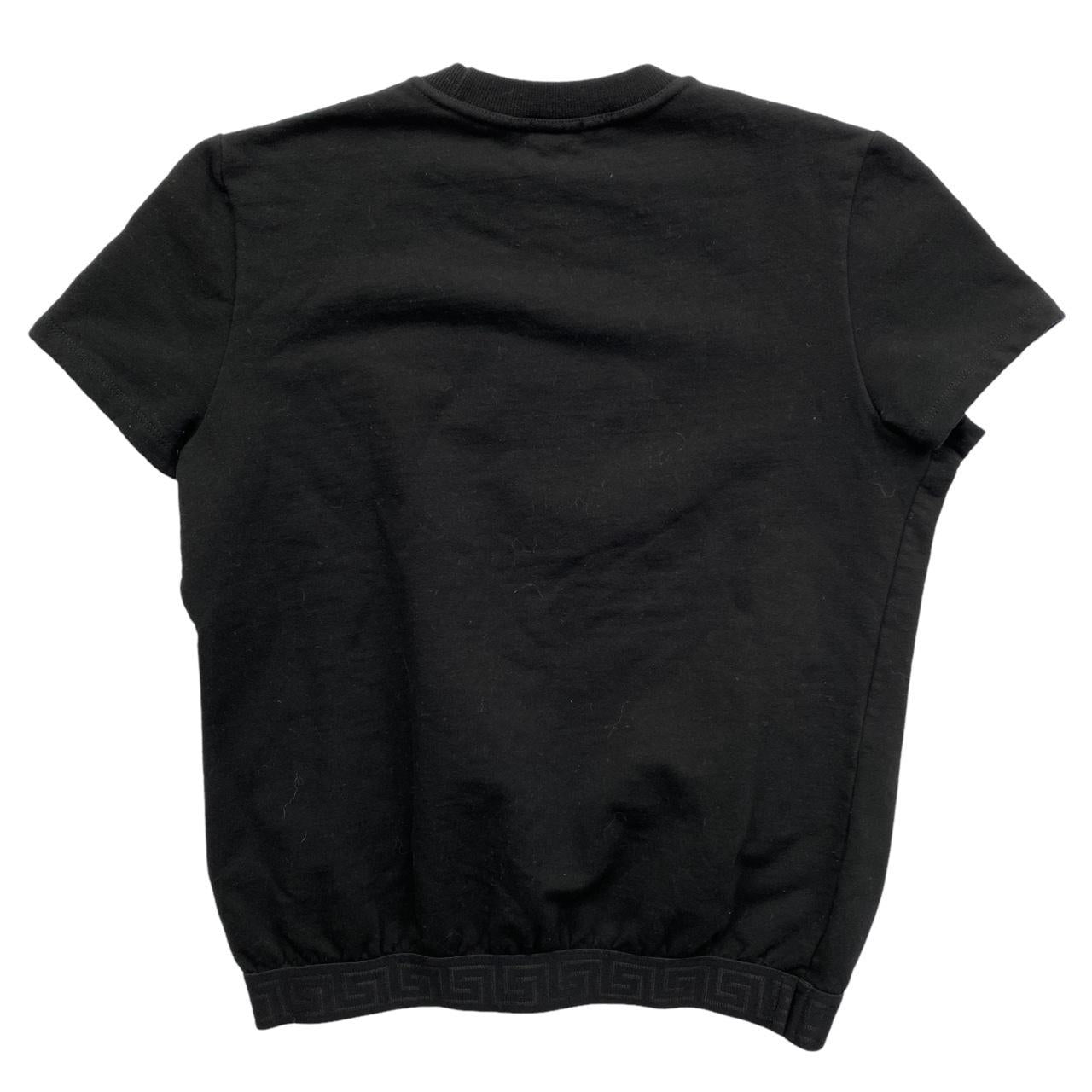 Versace Mainline Bright Pink Embroidered Logo T-Shirt with Signature Medusa Band - Outfit Repeater