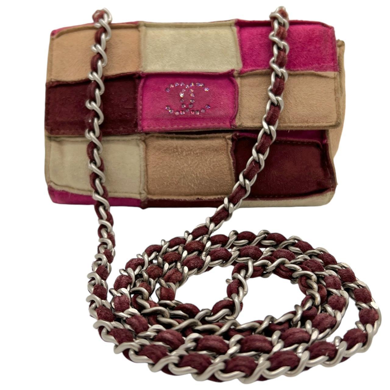 Chanel Micro Suede Patchwork Crossbody Bag