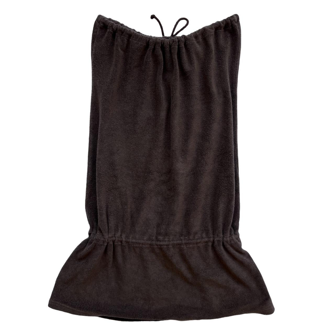 Chloé by Stella McCartney Brown Terrycloth Strapless Mini Dress Cover Up