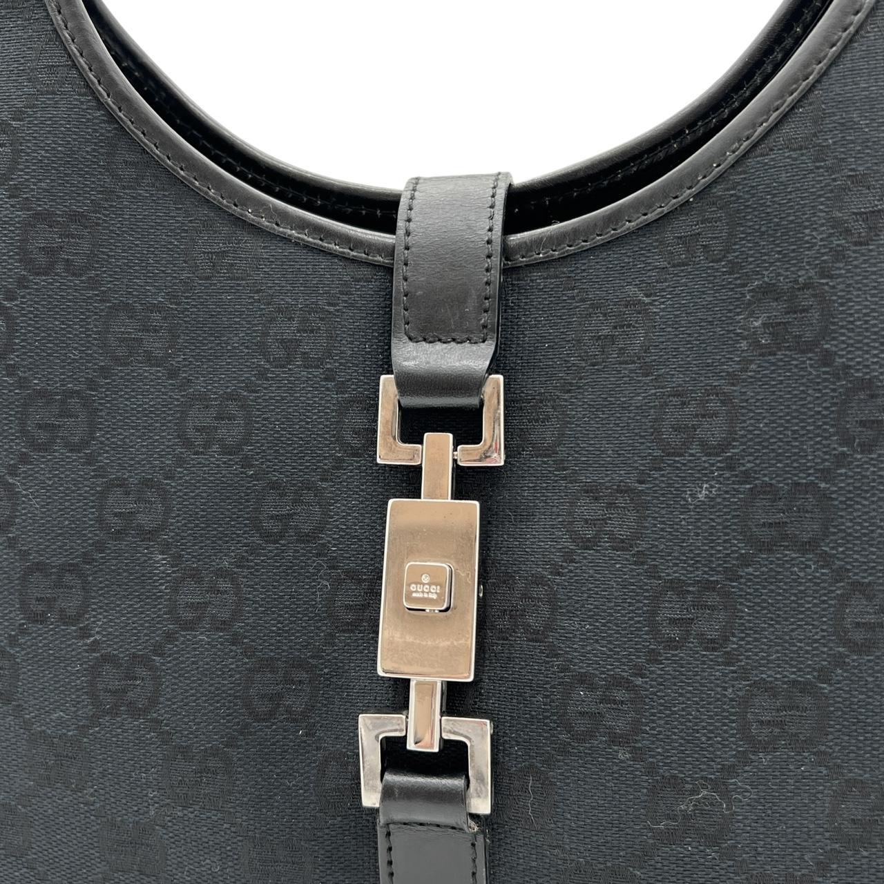 Gucci Black Monogram Canvas Jackie Bag