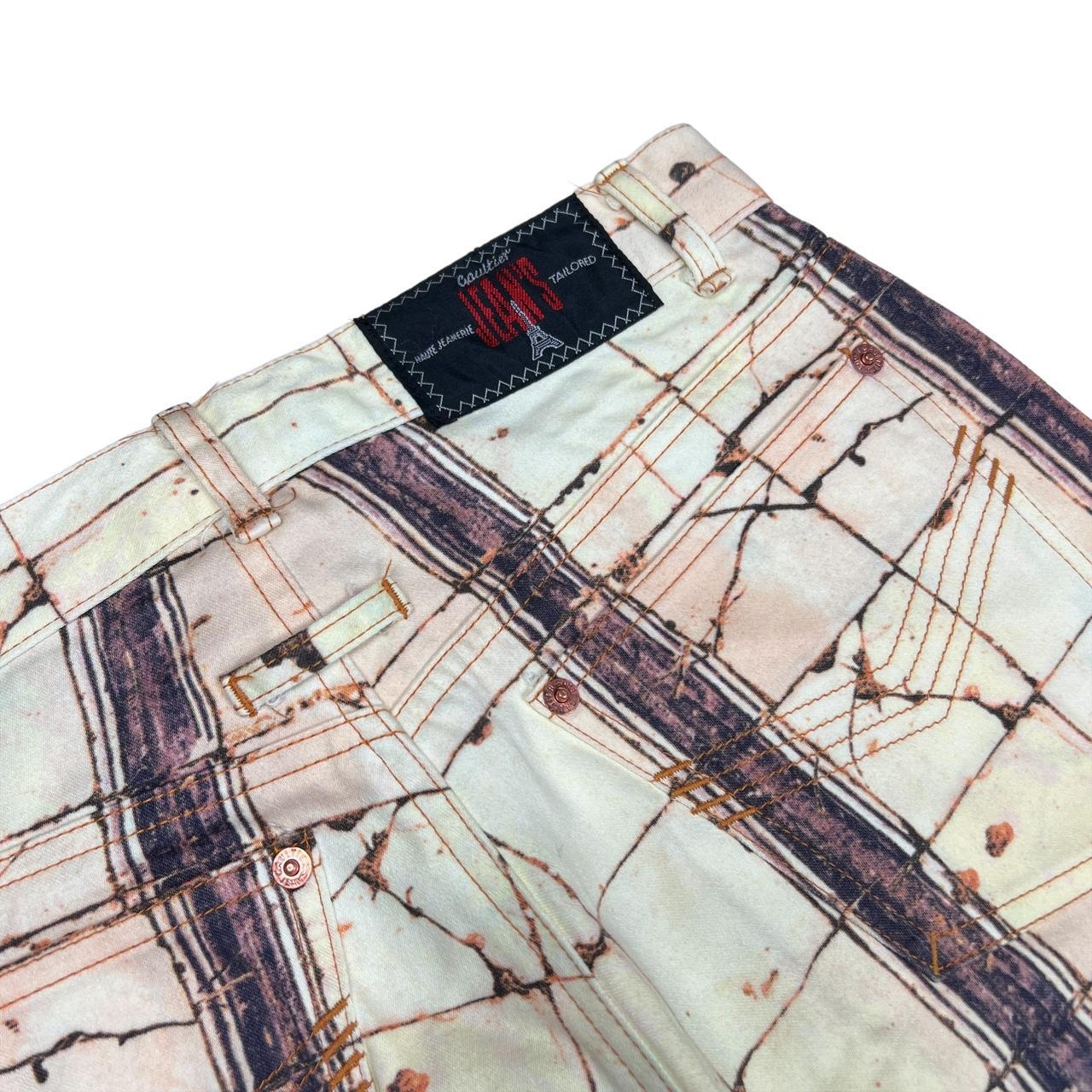 JPG Gaultier Jeans by Jean-Paul Gaultier Cracked Tile Printed Jeans