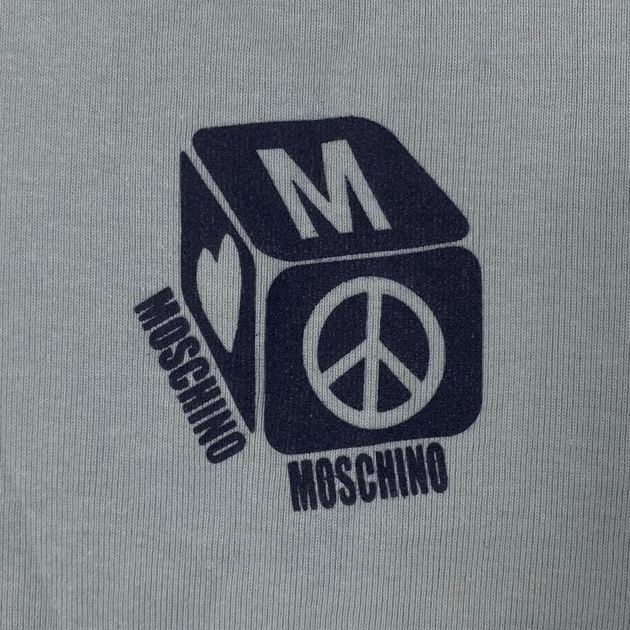 Moschino Jeans Pale Green Dice Logo Graphic Baby Tee T-Shirt