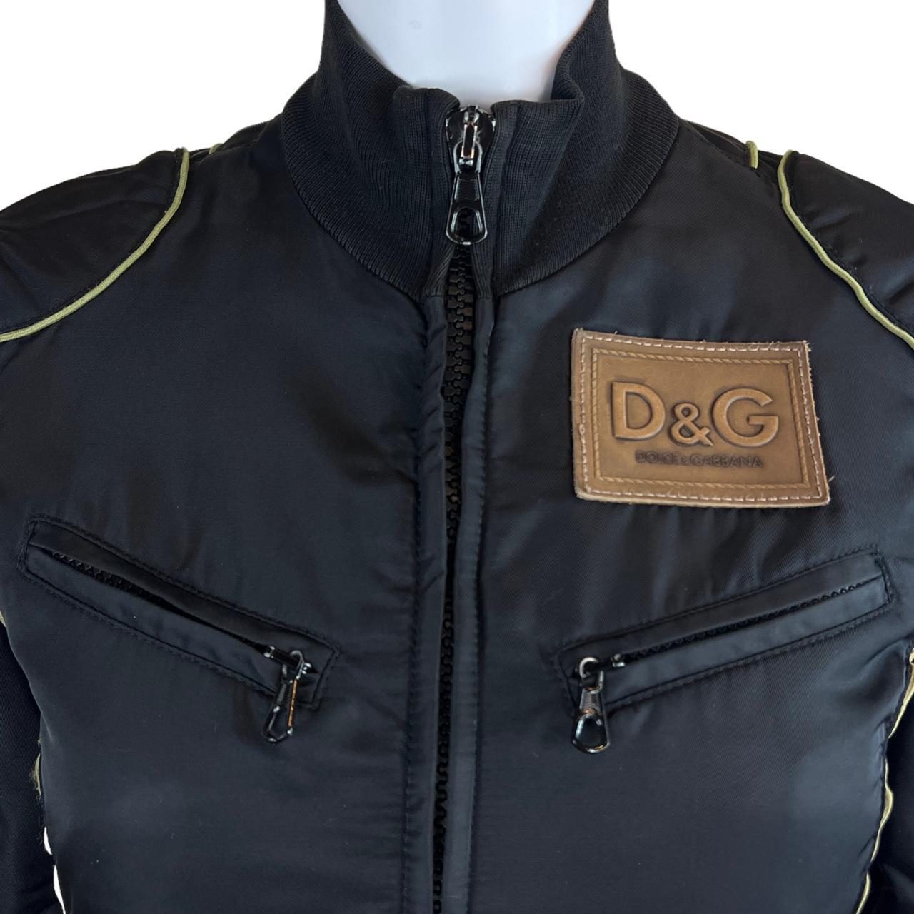 Dolce & Gabbana Black Racing Style Bomber Jacket with Logo Patch - Outfit Repeater