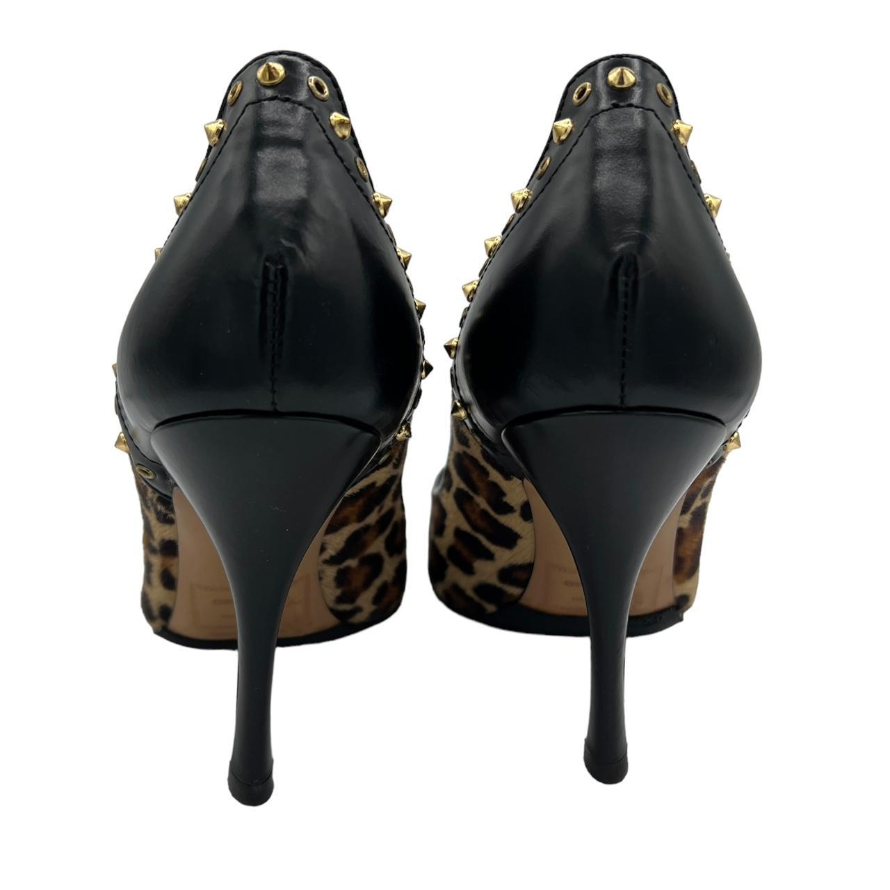 Dsquared2 Studded Leopard Print Heels