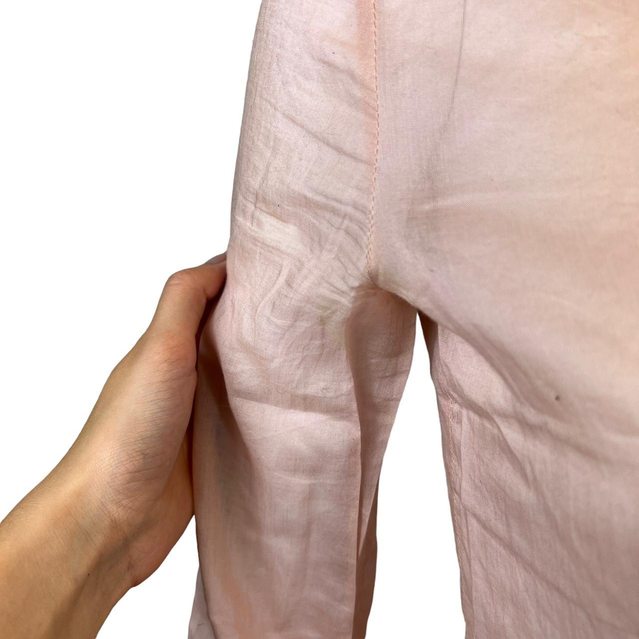 Miu Miu Muted Pink Ruffle Front Cotton Blouse Top - Outfit Repeater