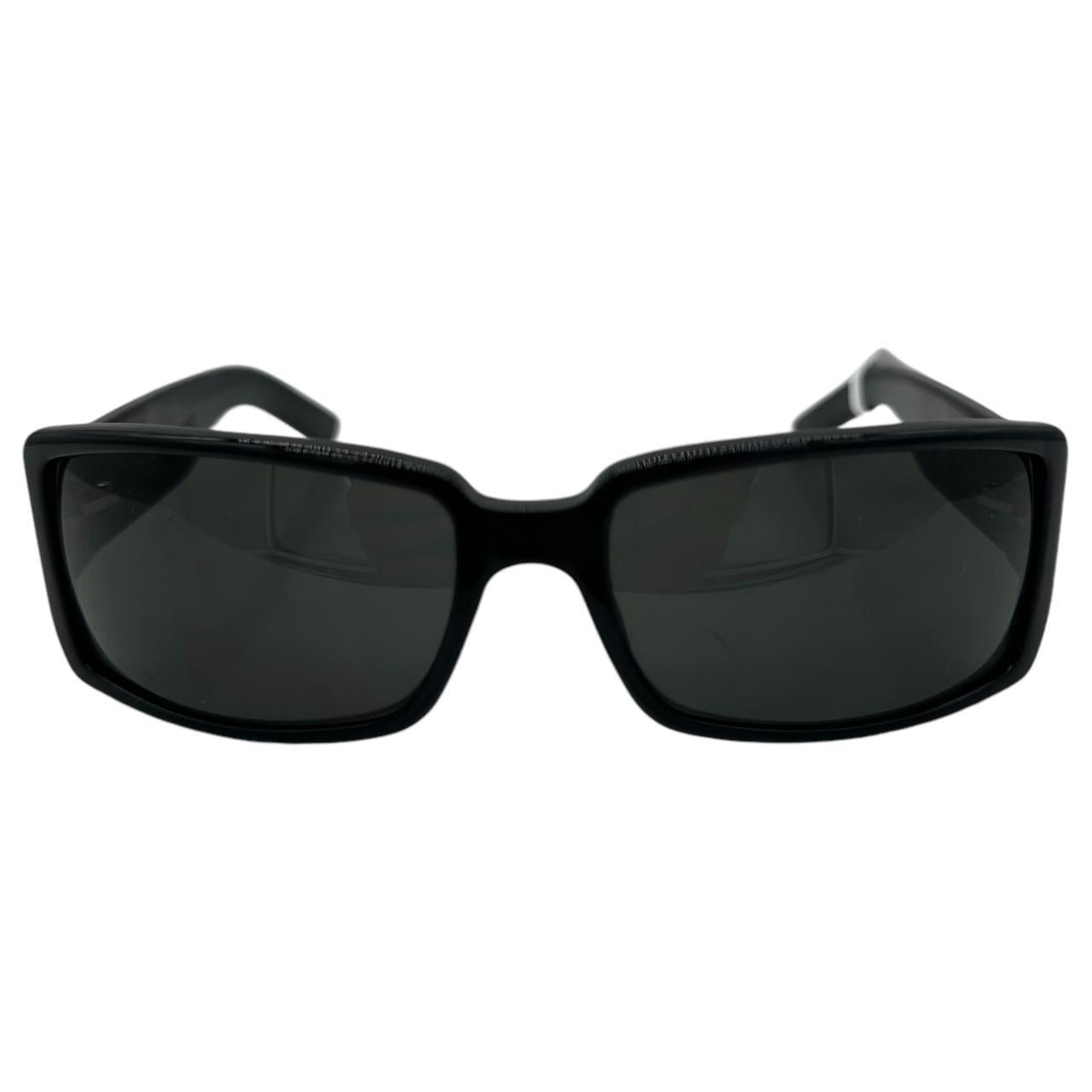 Gucci Black Rectangle Logo Arm Sunglasses