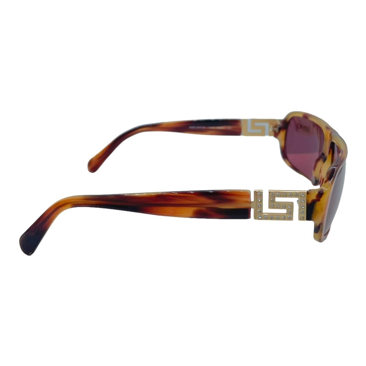Versace Tortoise Shell Crystal Embellished Sunglasses