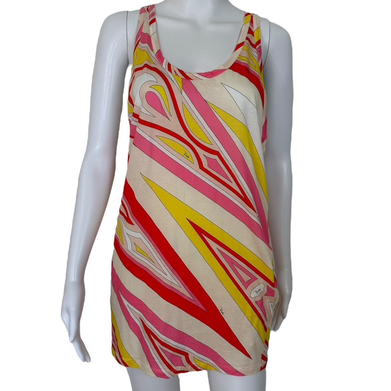 Emilio Pucci Oversized Racerback Tank Top Mini Dress