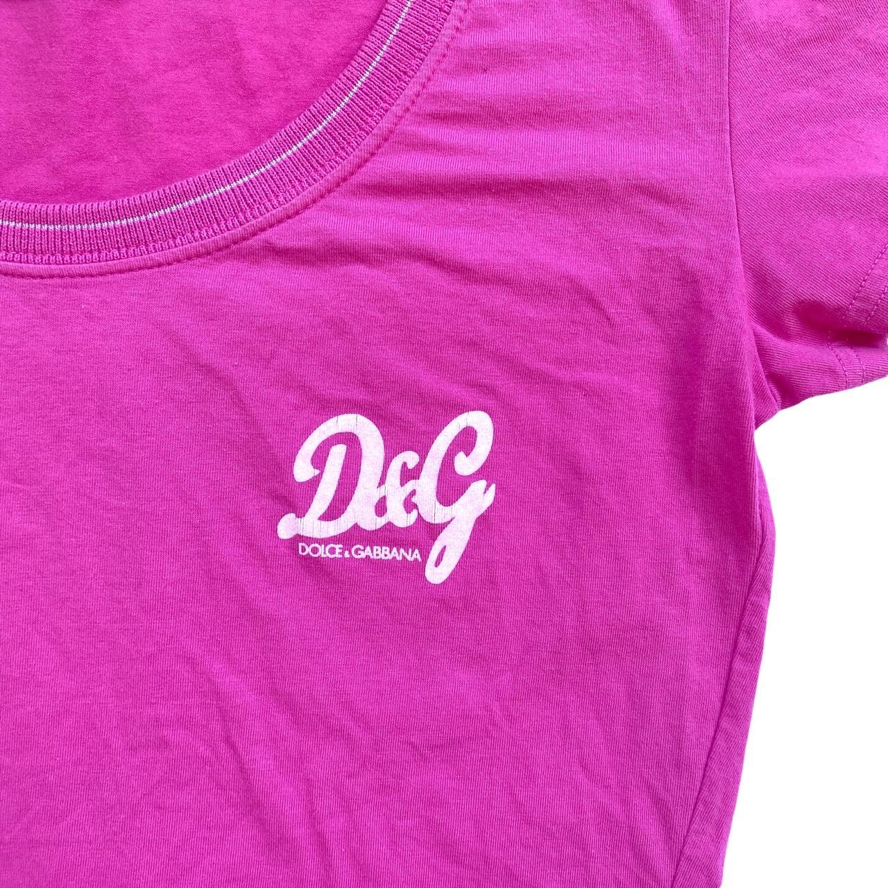 Dolce & Gabbana D&G Pink Logo T-Shirt - Outfit Repeater