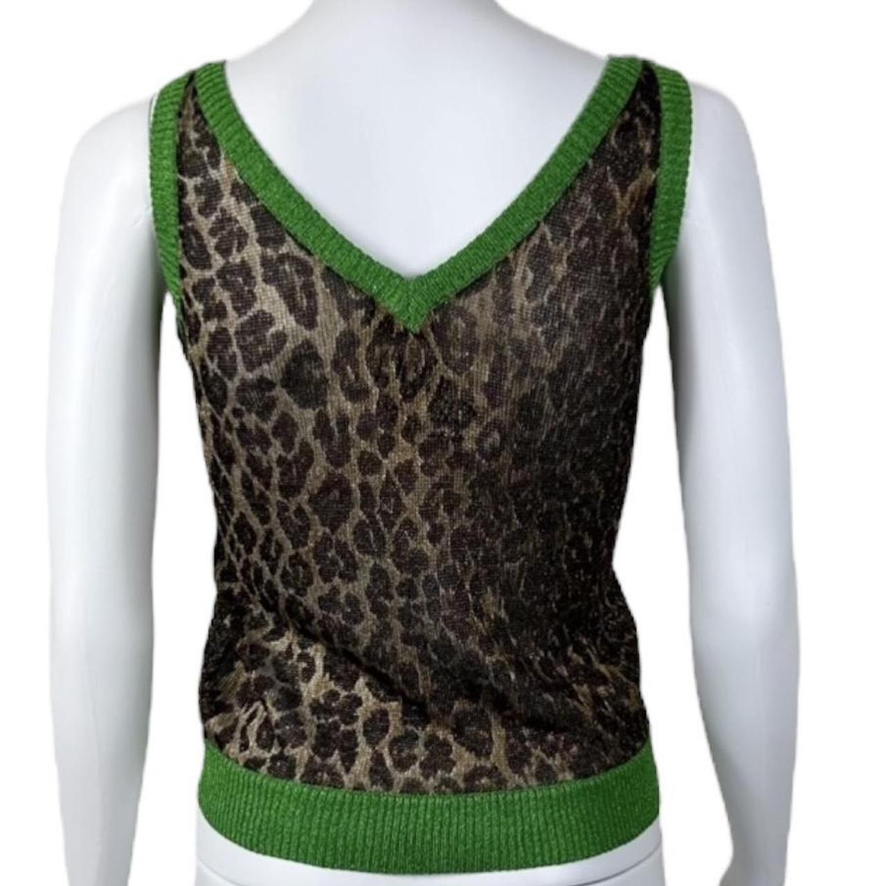 D&G Dolce & Gabbana Leopard Print Knit Tank Top - Outfit Repeater