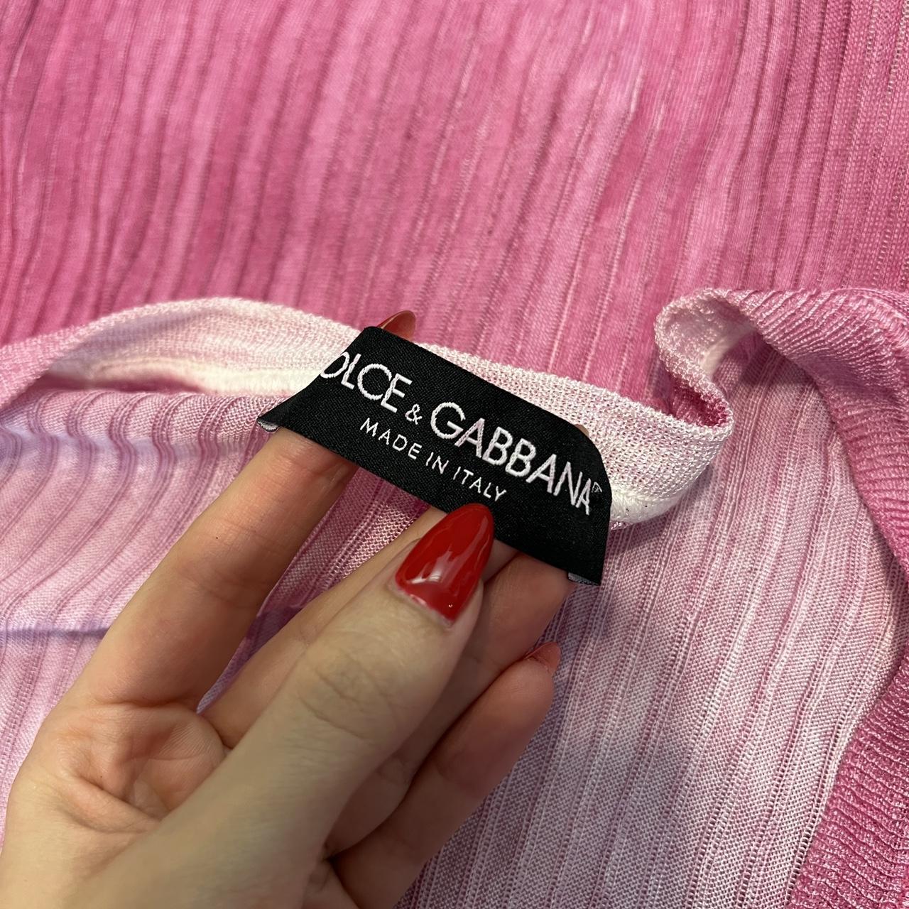Dolce & Gabbana Pink Semi Sheer Stretch Cardigan Top - Outfit Repeater