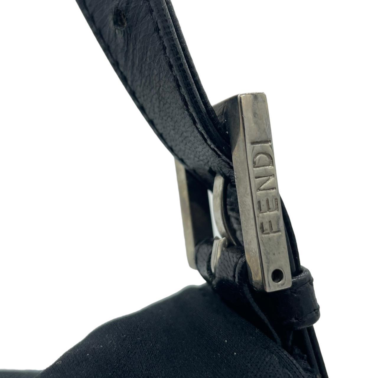 Fendi Black Neoprene Baguette Shoulder Bag