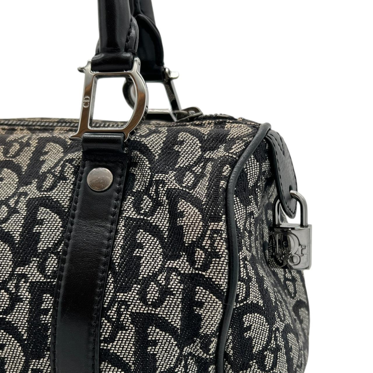 Christian Dior Black Trotter Monogram Medium Boston Bag - Outfit Repeater