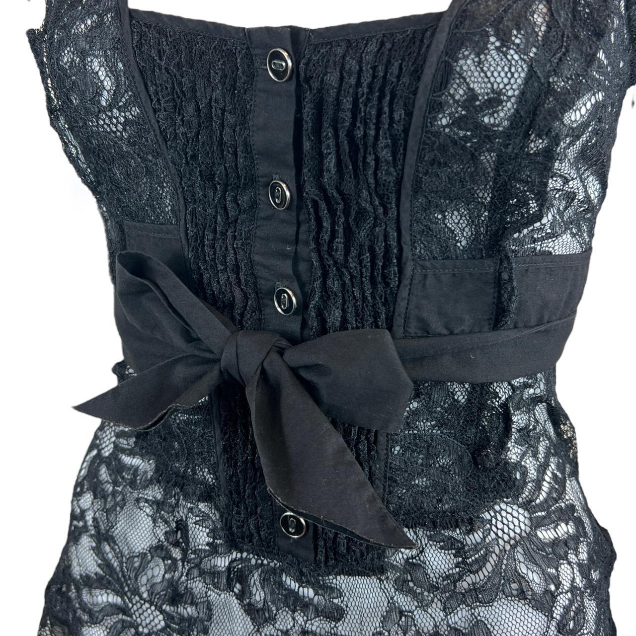 Dolce & Gabbana Black Semi-Sheer Lace Blouse