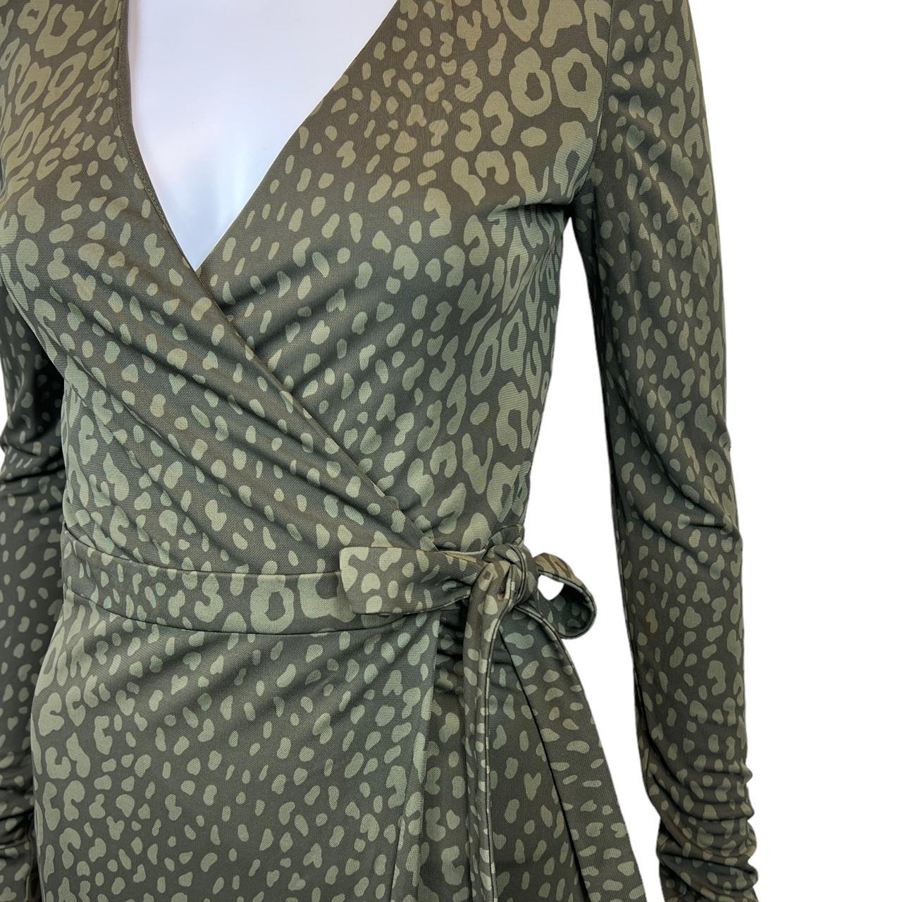 Gucci khaki Green Leopard Print Wrap Dress - Outfit Repeater