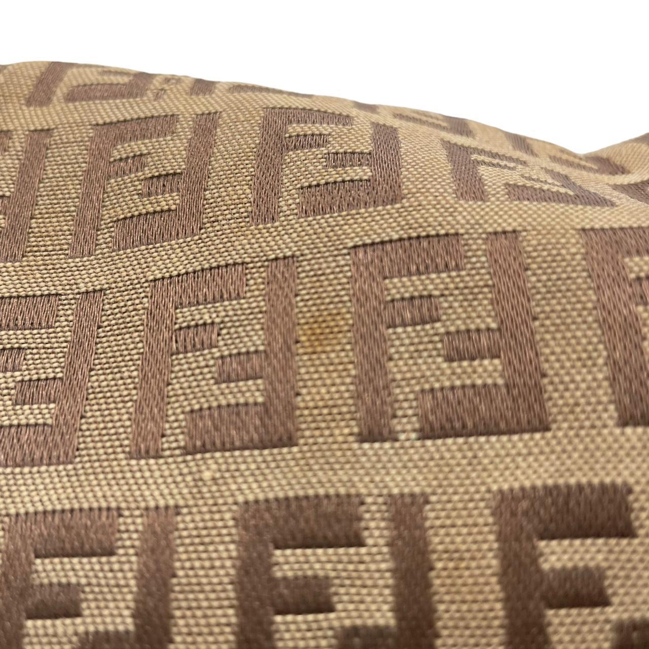 Fendi Tan Zucca Baguette Shoulder Bag