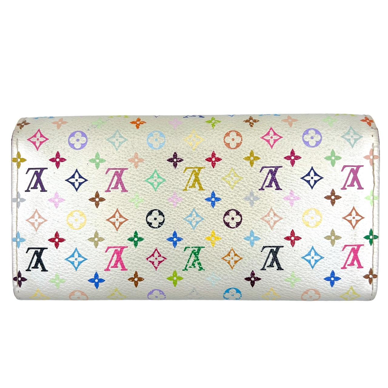 Louis Vuitton Sarah Long Wallet White Multicolor Monogram